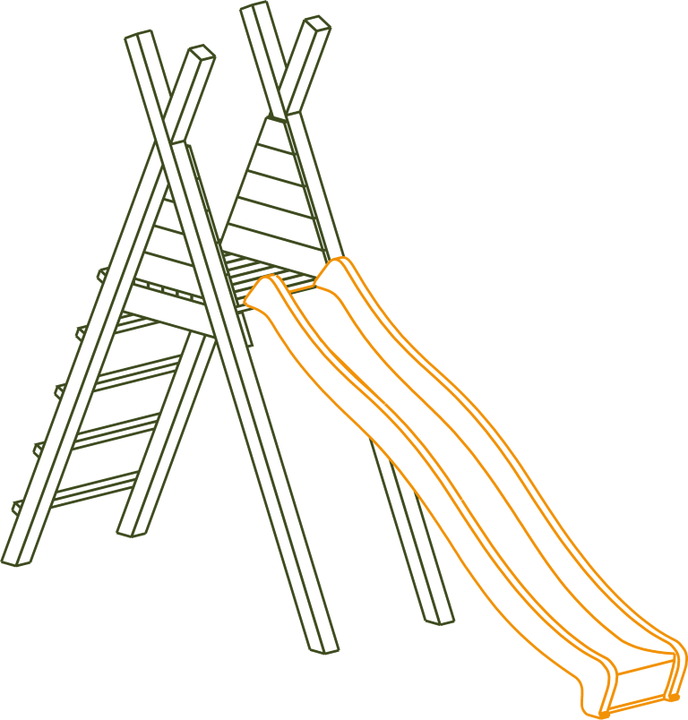 Noor-glijbaan-Speeltoren en schommel